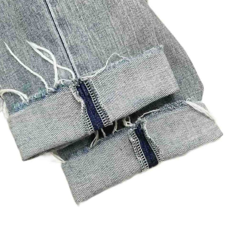 Saint Laurent Paris D19 W Sl-mw 19AW Bandana Patch Cut Off Denim Pants 26