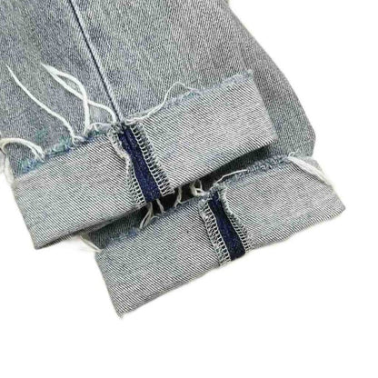 Saint Laurent Paris D19 W Sl-mw 19AW Bandana Patch Cut Off Denim Pants 26