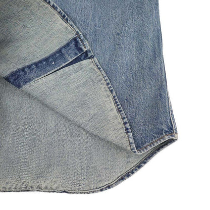 Loewe 24aw Bow Tie Washed Denim Shirt S359y1dx08 Indigo Blue 40