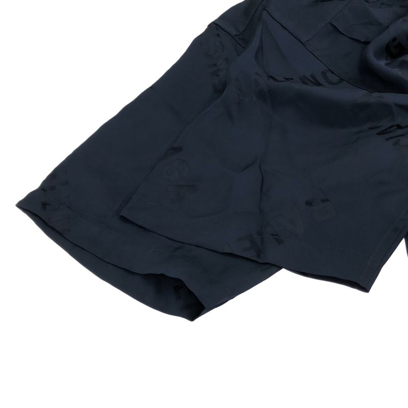 Balenciaga 25ss Logo Print Oversize D Short Sleeve Shirt 681813 Too13 Navy 37