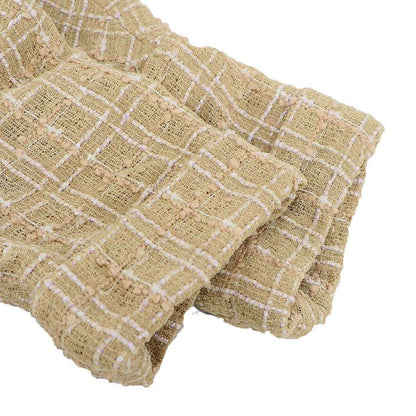 Chanel 19ss Coco Mark Tweed Dress P61336v46703 Beige 36