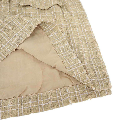 Chanel 19ss Coco Mark Tweed Dress P61336v46703 Beige 36