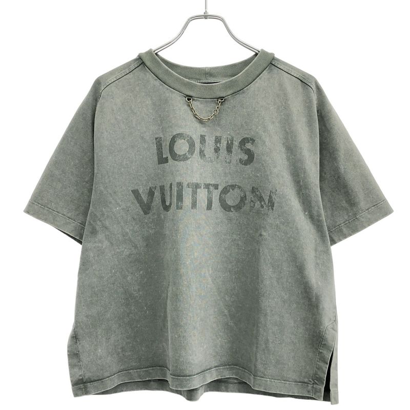 Louis Vuitton Vintage Processed Cropped T-Shirt Rw252ww Gpv Ftts20 Gray L