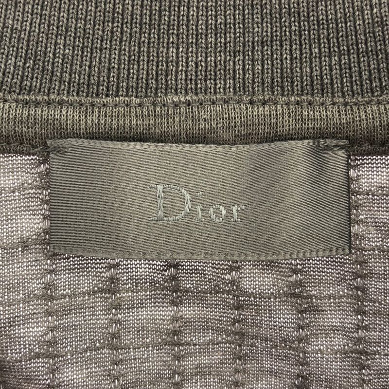 Dior Homme Dior Homme Bee Embroidered Long Sleeve Polo Shirt Grey 48
