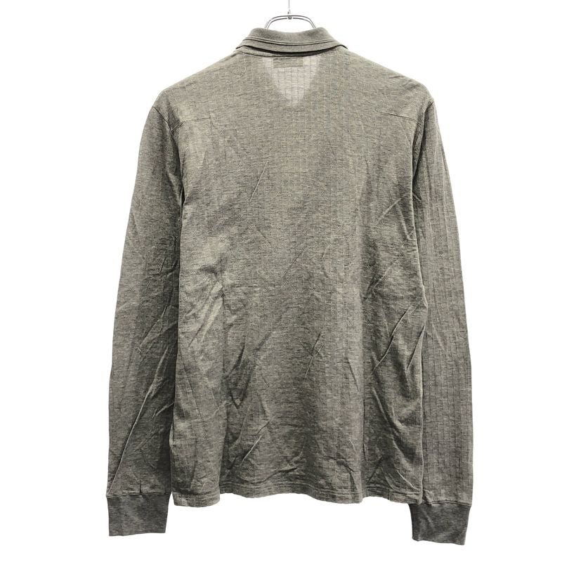 Dior Homme Dior Homme Bee Embroidered Long Sleeve Polo Shirt Grey 48