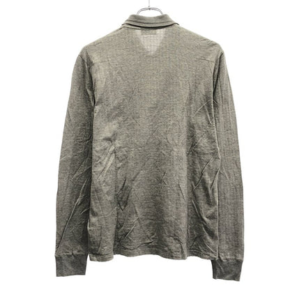 Dior Homme Dior Homme Bee Embroidered Long Sleeve Polo Shirt Grey 48