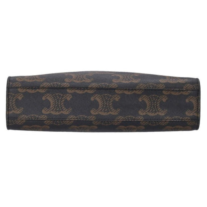 Celine Vertical Cabas Medium Triomphe Logo Leather 2WAY Tote Bag Men's