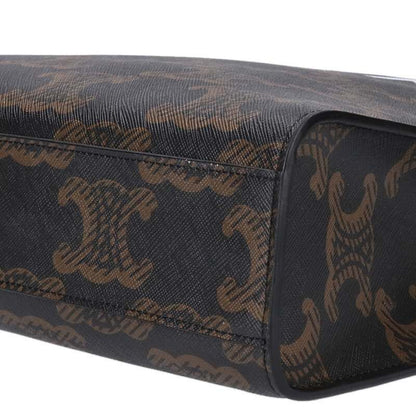 Celine Vertical Cabas Medium Triomphe Logo Leather 2WAY Tote Bag Men's