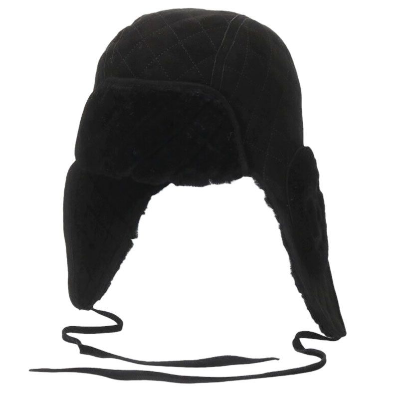 Chanel Aaa429 Coconage Cocomark Suede Pilot Cap Hat Women FREE