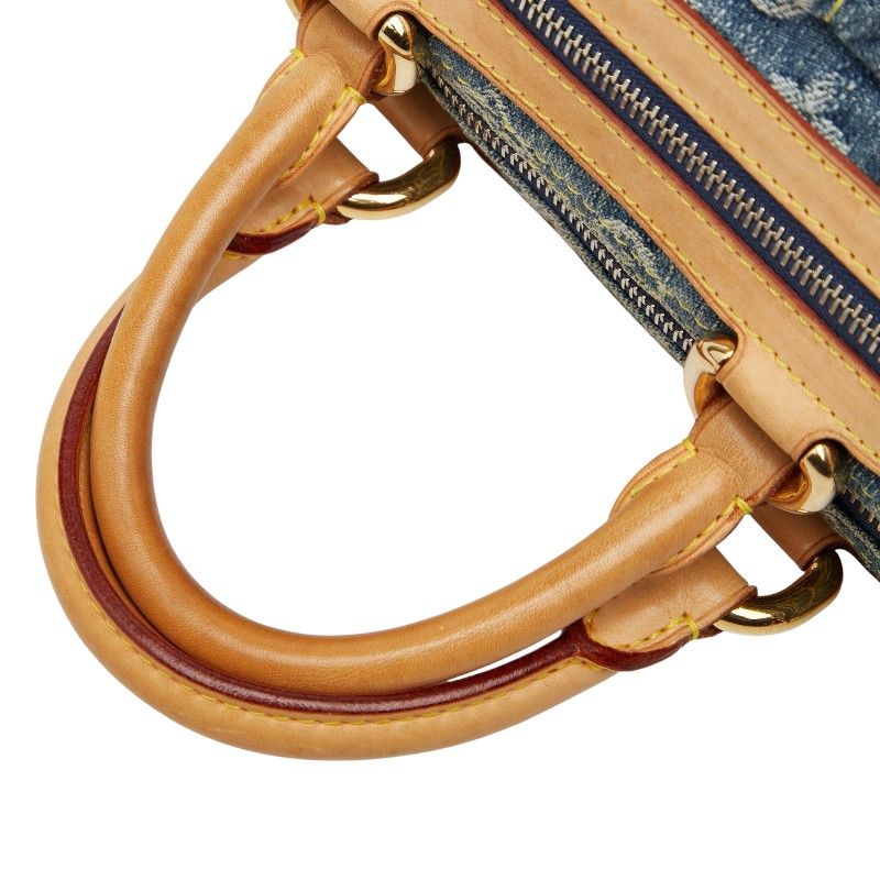 Louis Vuitton Monogram Denim Neo Speedy Handbag Mini Boston M95019 Indigo Blue