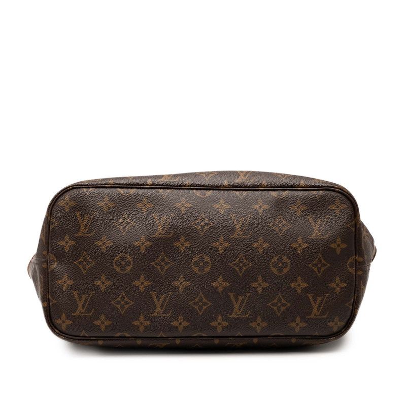 Louis Vuitton Monogram Neverfull MM Shoulder Bag Tote Bag M40156 Brown PVC