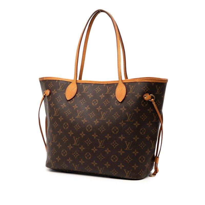 Louis Vuitton Monogram Neverfull MM Shoulder Bag Tote Bag M40156 Brown PVC