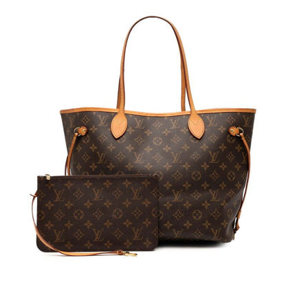Louis Vuitton Monogram Neverfull MM Shoulder Bag Tote Bag M40156 Brown PVC