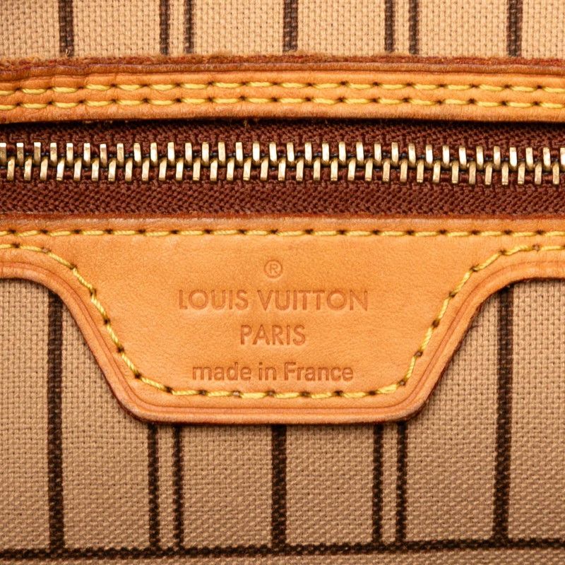 Louis Vuitton Monogram Neverfull MM Shoulder Bag Tote Bag M40156 Brown PVC
