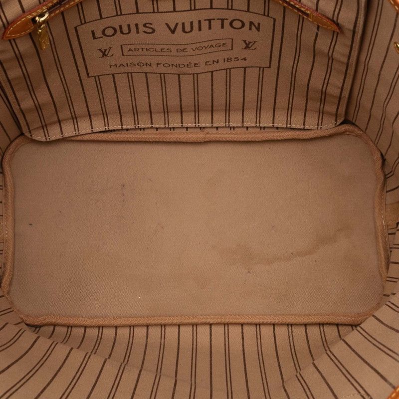 Louis Vuitton Monogram Neverfull MM Shoulder Bag Tote Bag M40156 Brown PVC