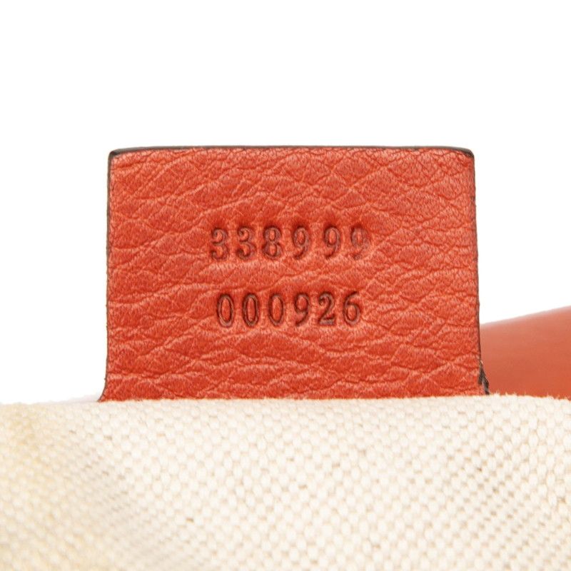 Gucci Bamboo Tote Shoulder Bag 338999 Redish Brown Leather Ladies Gucci