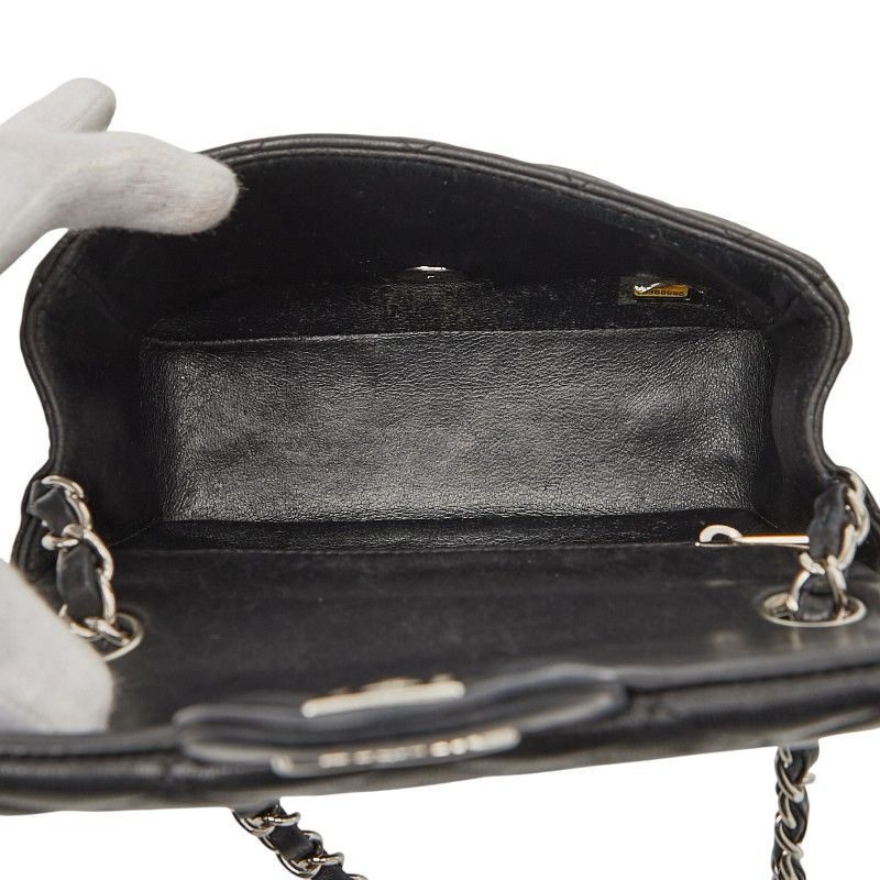 Chanel Matelasse 17 Coco Mark Chain Shoulder Bag Black Lambskin Women Chanel