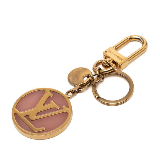 Louis Vuitton Bag Charm LV Circle Charm Key Holder M67374 Gold Pink Plated Women