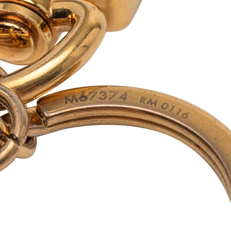 Louis Vuitton Bag Charm LV Circle Charm Key Holder M67374 Gold Pink Plated Women