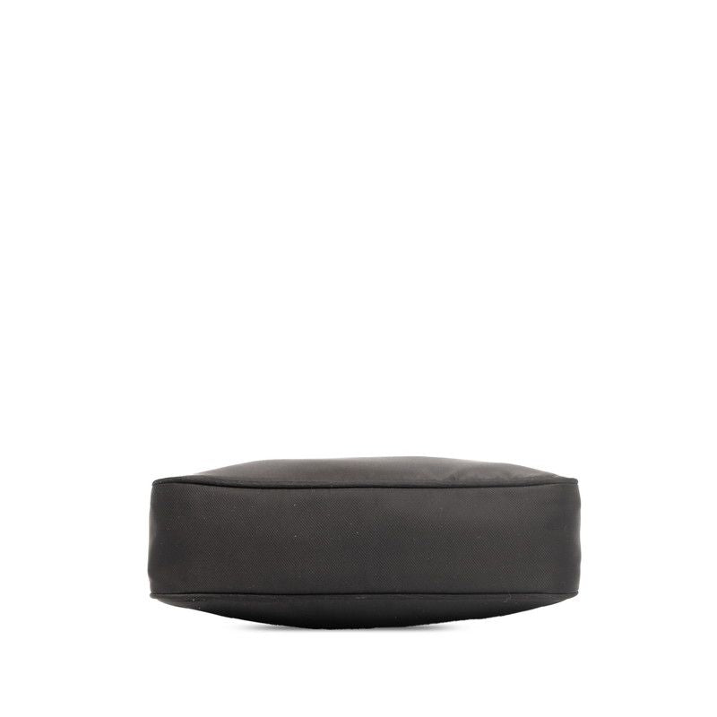 Prada Triangle Logo Plate Mini Handbag Shoulder Bag 1ne515 Black Nylon Women