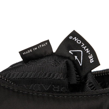 Prada Triangle Logo Plate Mini Handbag Shoulder Bag 1ne515 Black Nylon Women