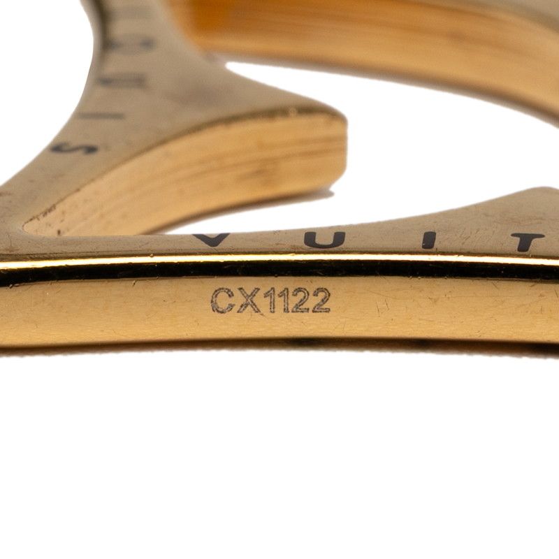 Louis Vuitton Monogram Flower Porte Cles Puzzle Key Holder Charm M65218 Gold