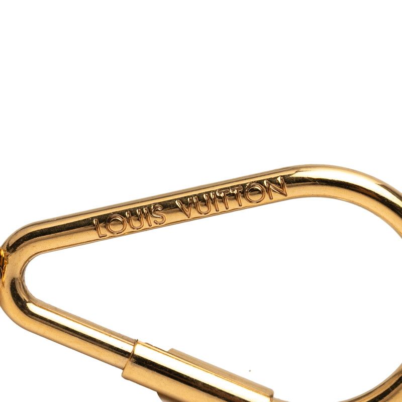 Louis Vuitton Monogram Flower Porte Cles Puzzle Key Holder Charm M65218 Gold