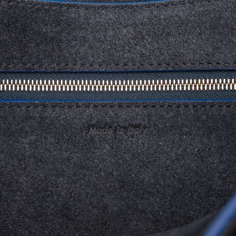 Celine Diamond Bag Navy Multicolor Leather Suede Women's Celine