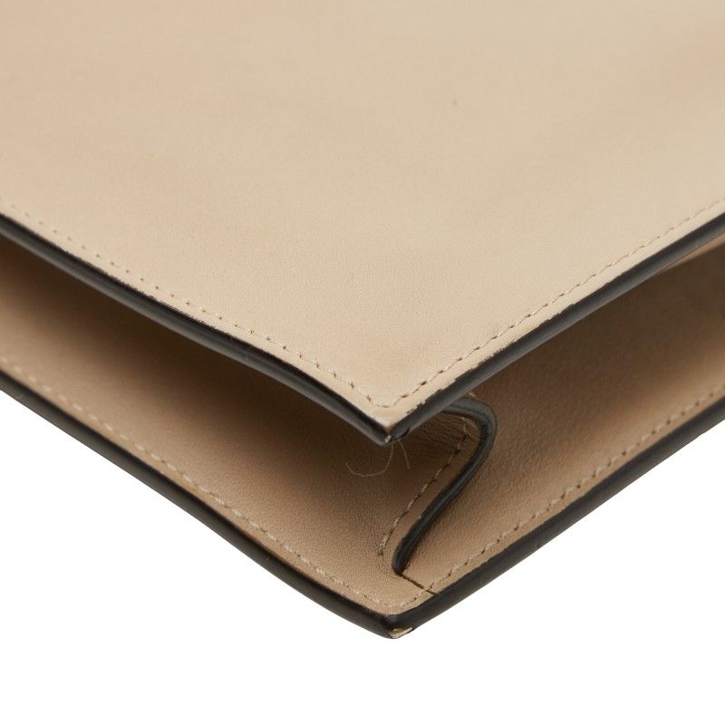 Celine Pocket Chain Shoulder Bag Beige Red Navy Leather Women's Celine