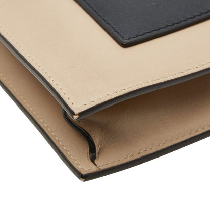 Celine Pocket Chain Shoulder Bag Beige Red Navy Leather Women's Celine