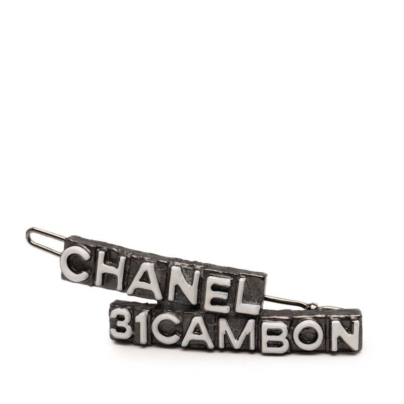 Chanel 31cambon Cambon Logo Silver White Metal Ladies Chanel