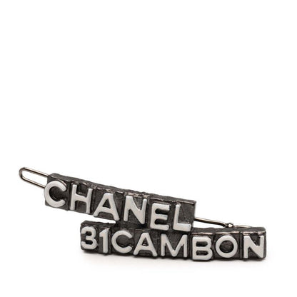 Chanel 31cambon Cambon Logo Silver White Metal Ladies Chanel
