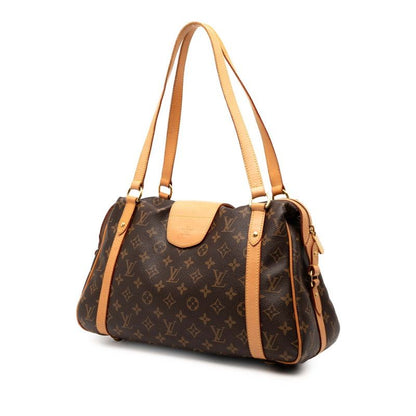 Louis Vuitton Monogram Stresa PM Handbag Shoulder Bag M51186 Brown PVC Leather