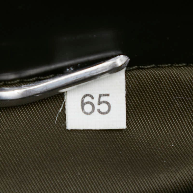 Prada Triangle Logo Plate Crossbody Shoulder Bag Khaki Nylon Women Prada