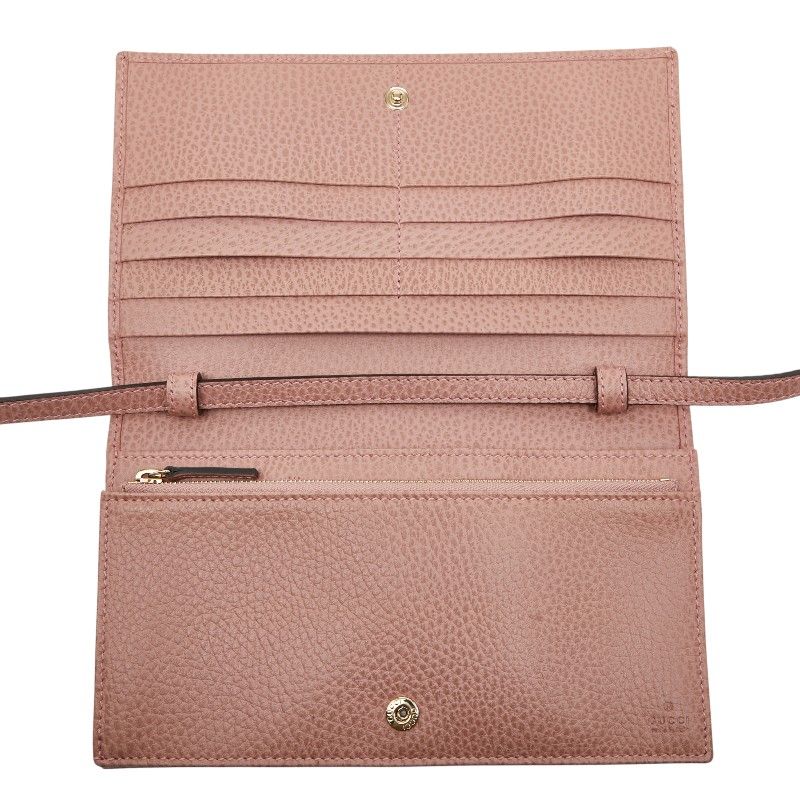 Gucci Swing Shoulder Wallet Shoulder Bag 368231 Pink Leather Women's Gucci