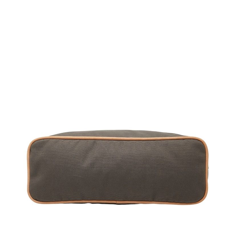 Hermes Bolide Pouch GM Gray Brown Cotton Women Hermes