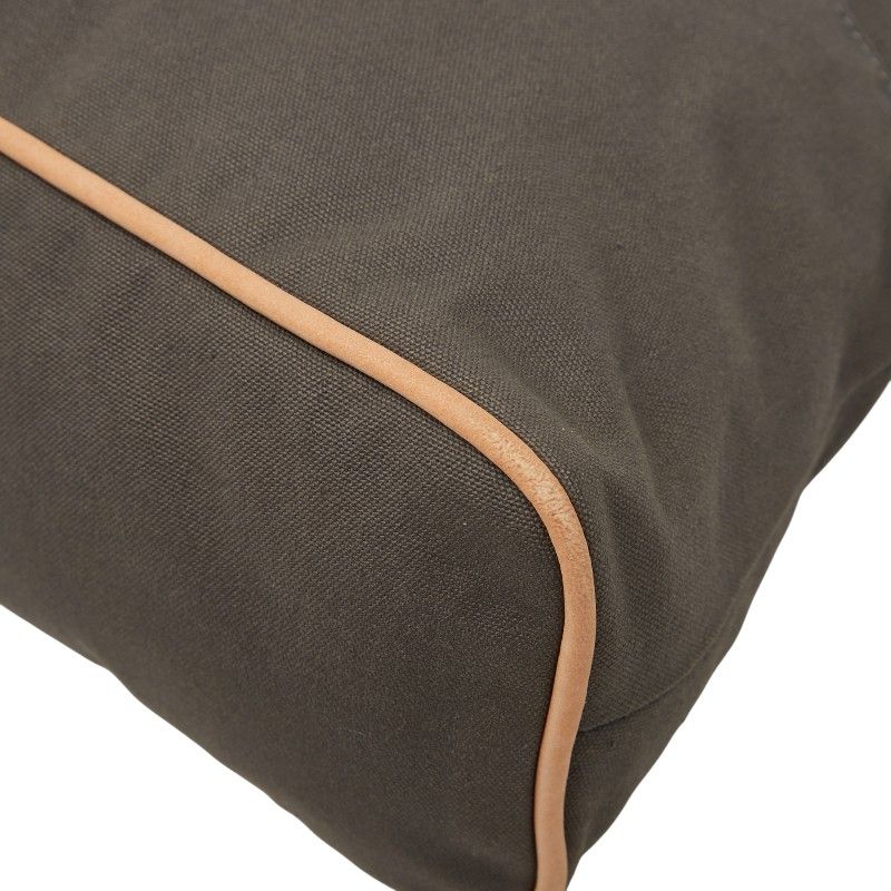 Hermes Bolide Pouch GM Gray Brown Cotton Women Hermes
