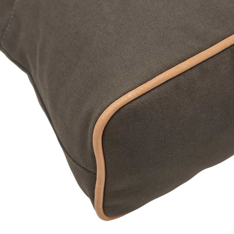 Hermes Bolide Pouch GM Gray Brown Cotton Women Hermes