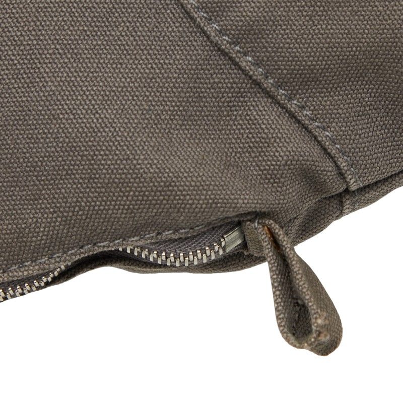 Hermes Bolide Pouch GM Gray Brown Cotton Women Hermes