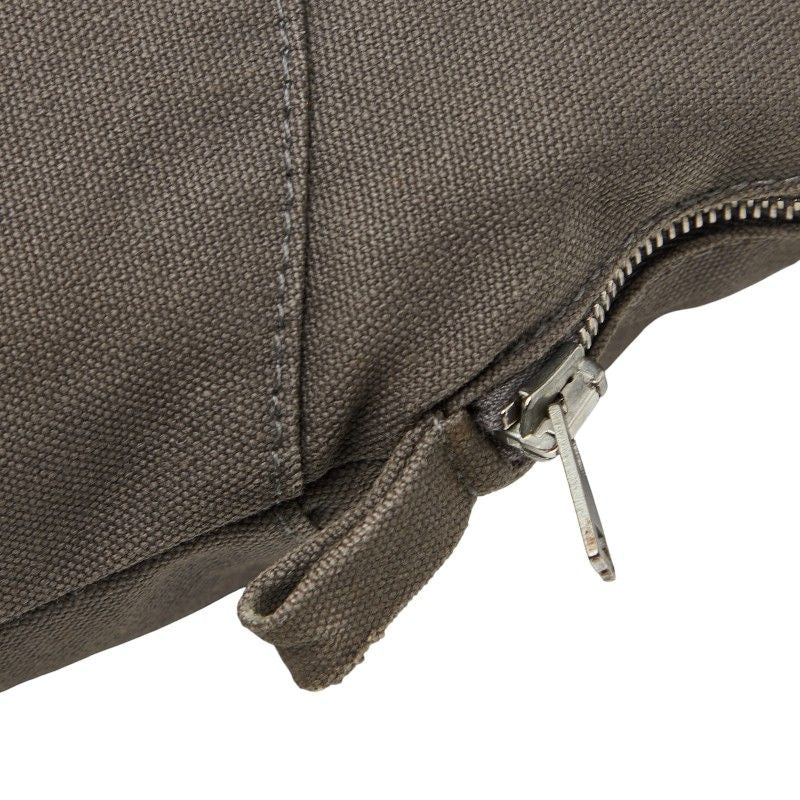 Hermes Bolide Pouch GM Gray Brown Cotton Women Hermes