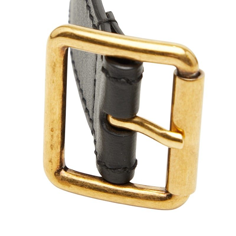 Dior Belt Size: 75 Navy Beige Canvas Leather Women's Dior