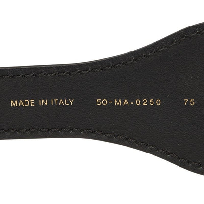 Dior Belt Size: 75 Navy Beige Canvas Leather Women's Dior