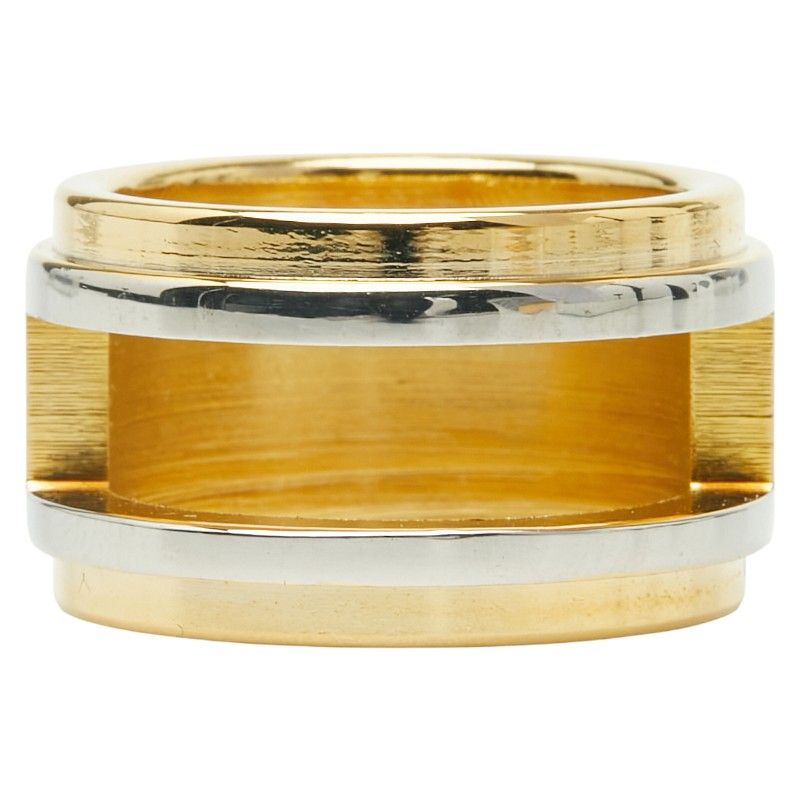 Fendi Logo Gold Silver Plated Metal Ladies Fendi