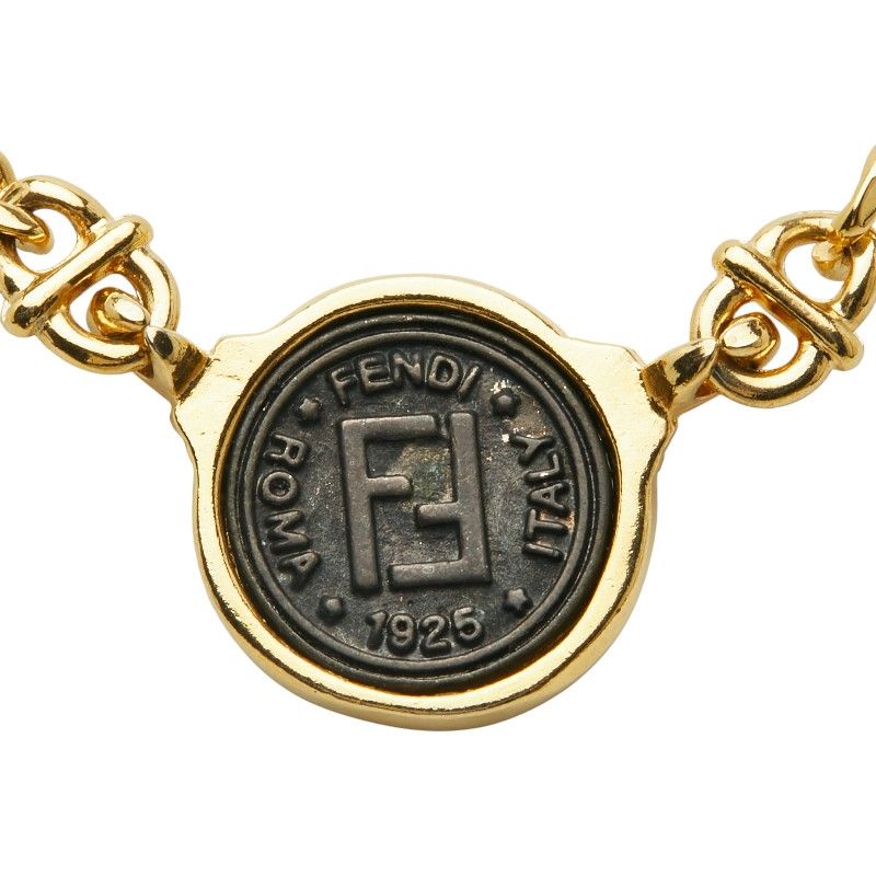 Fendi FF Logo Gold Plated Ladies Fendi