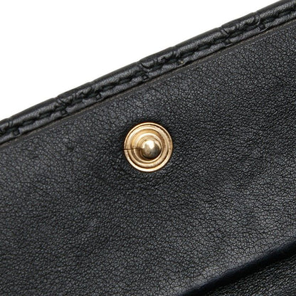 Gucci Micro Guccissima Round Zipper Long Wallet 449364 Black Leather Ladies