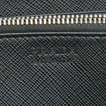 Prada Chain Long Wallet 2ml317 Black Saffiano Leather Women Prada