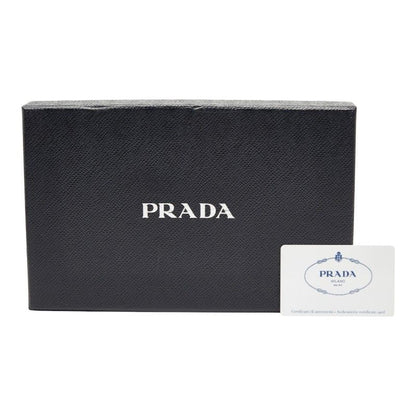 Prada Chain Long Wallet 2ml317 Black Saffiano Leather Women Prada