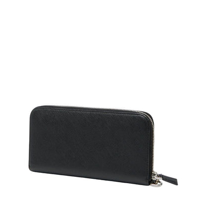 Prada Chain Long Wallet 2ml317 Black Saffiano Leather Women Prada