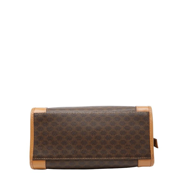 Celine Macadam Brown Beige PVC Leather Women's Celine