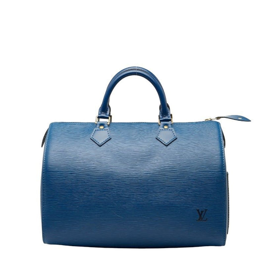 Louis Vuitton Epi Speedy 30 Handbag Mini Boston Bag M43005 Toledo Blue Leather
